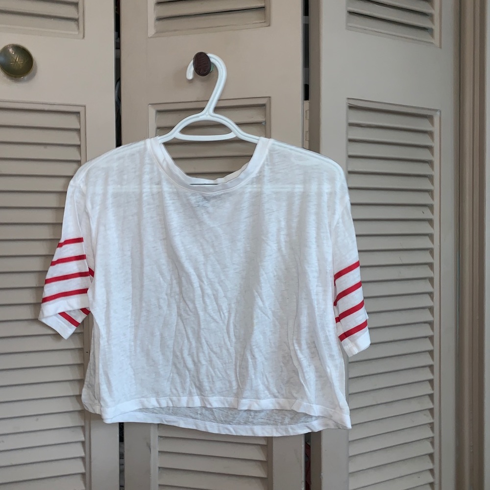 white flowy crop top